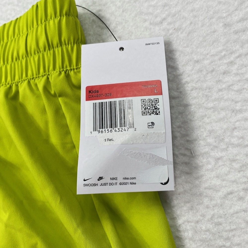 Nike Girl's Dri-Fit High-Waisted Woven Training Shorts Youth Large Green DX4967 - Picture 5 of 10